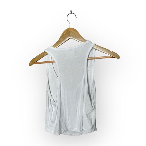 Madewell MWL Ribbed Split Neck Crop Tank NF348 Medium - Picture 5 of 8